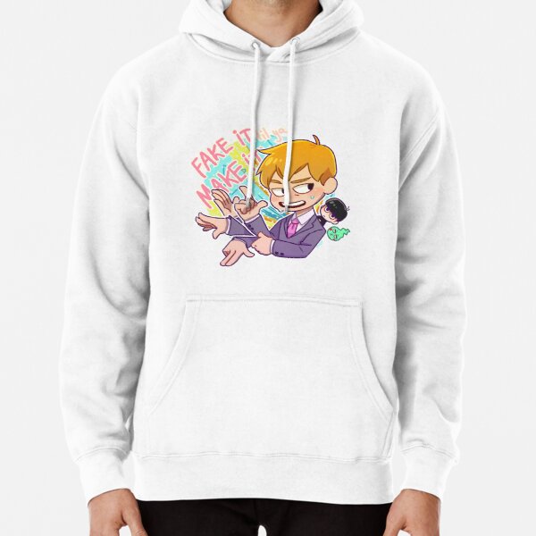 Fake It 'Til You Make It! Pullover Hoodie RB1710 product Offical Mob Psycho 100 Merch
