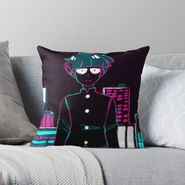 Mob Psycho 100 // Opening City Mob Throw Pillow RB1710 product Offical Mob Psycho 100 Merch