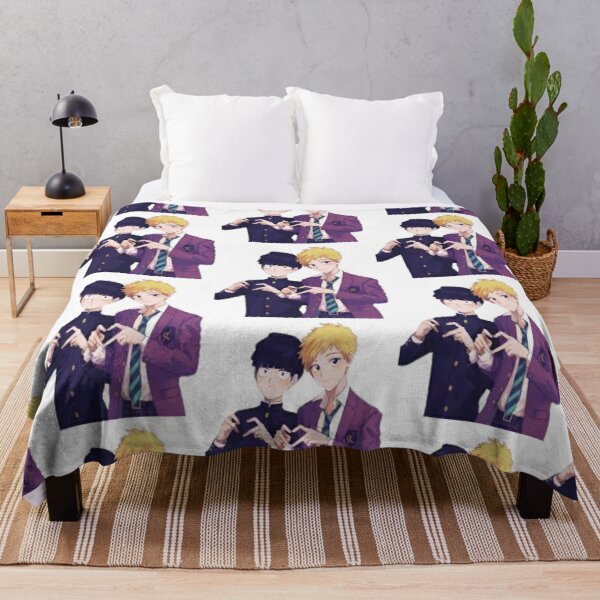 Characters of Mob Psycho Throw Blanket RB1710 product Offical Mob Psycho 100 Merch